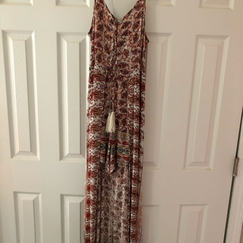 Shorts romper with attached skirt